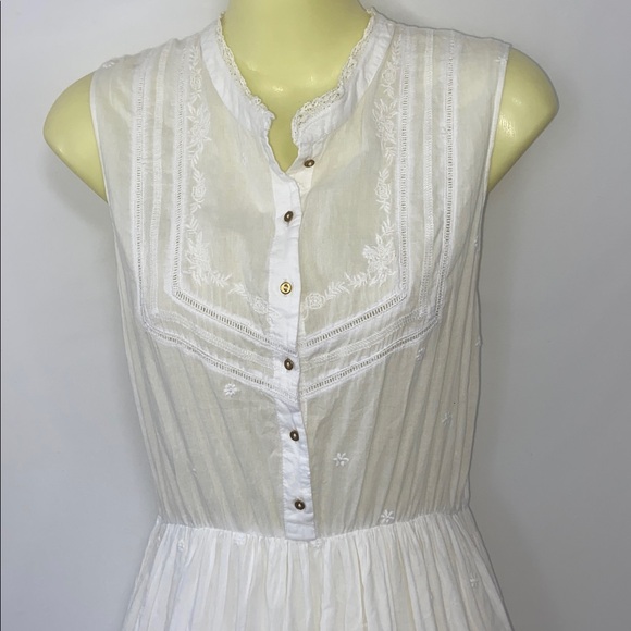 Ulla Johnson Dress “Anela” White Embroidered Cotton NWOT Sm /4 - Picture 3 of 9